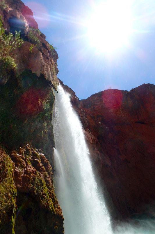 Desert canyon scenery along the trail to Havasupai, Arizona