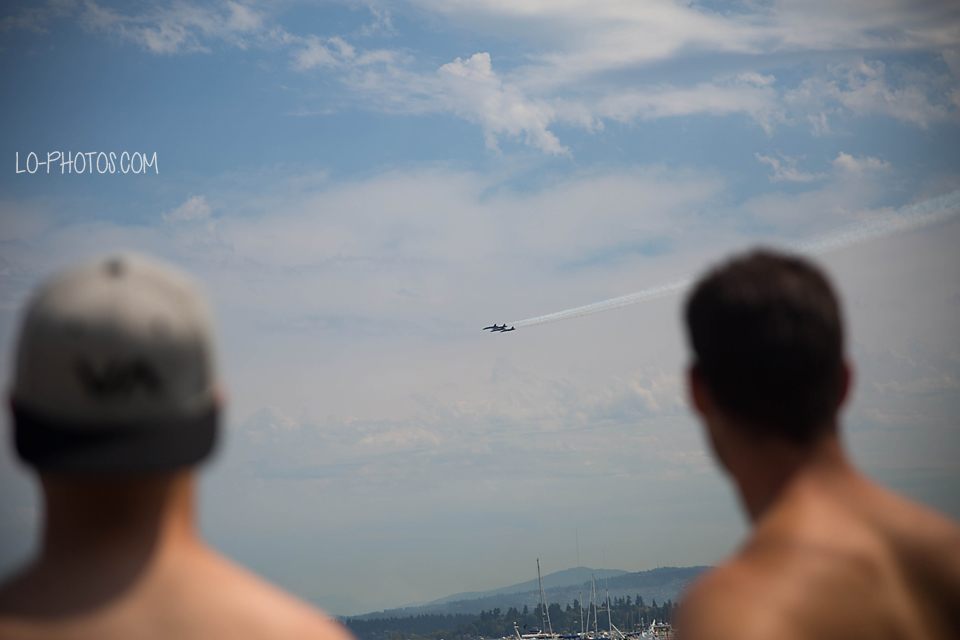Blue Angels performing at Seattle's Sea Fair air show
