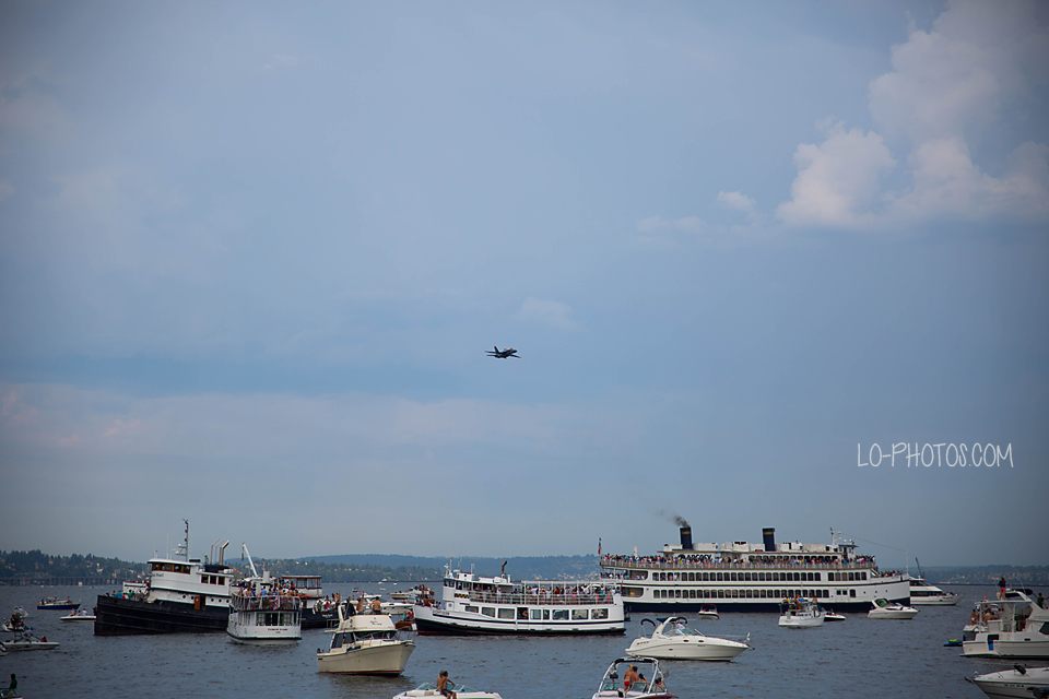 Blue Angels performing at Seattle's Sea Fair air show