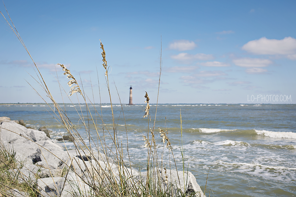 Beach scene along the South Carolina coastline at Folly Beach