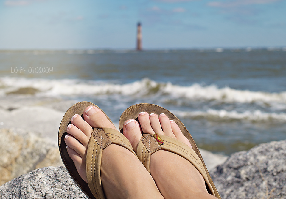 Waves rolling onto the shore at Folly Beach, South Carolina