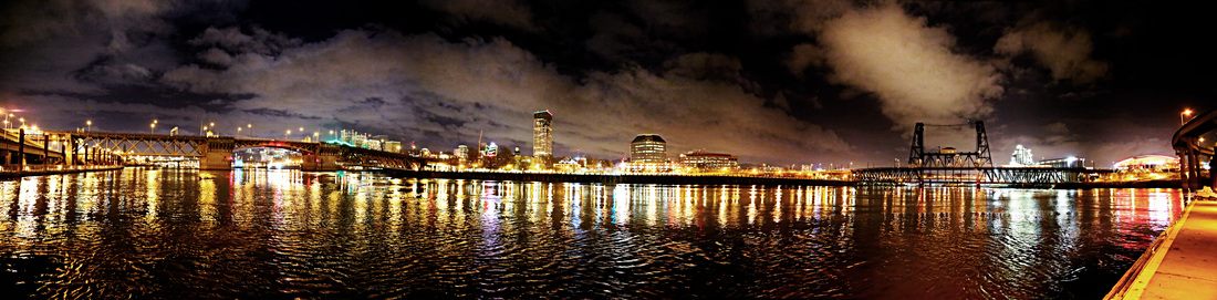 Holiday travel scene from Seattle during a Pacific Northwest Christmas trip
