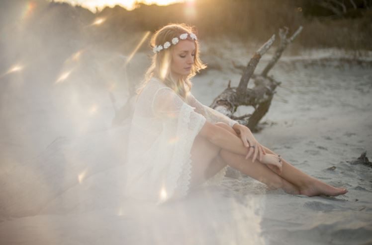 Coastal fashion photography featuring Free People dresses at the beach