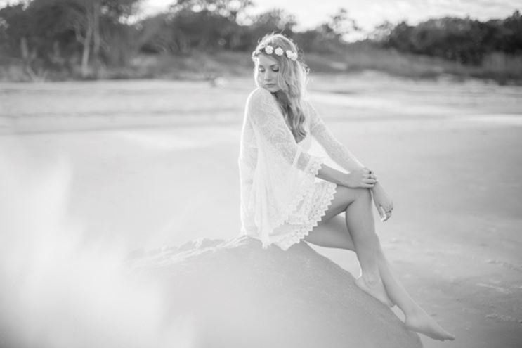 Free People brand collaboration photographed at Folly Beach, SC