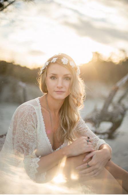 Movement and flowing fabric captured during the Free People beach shoot