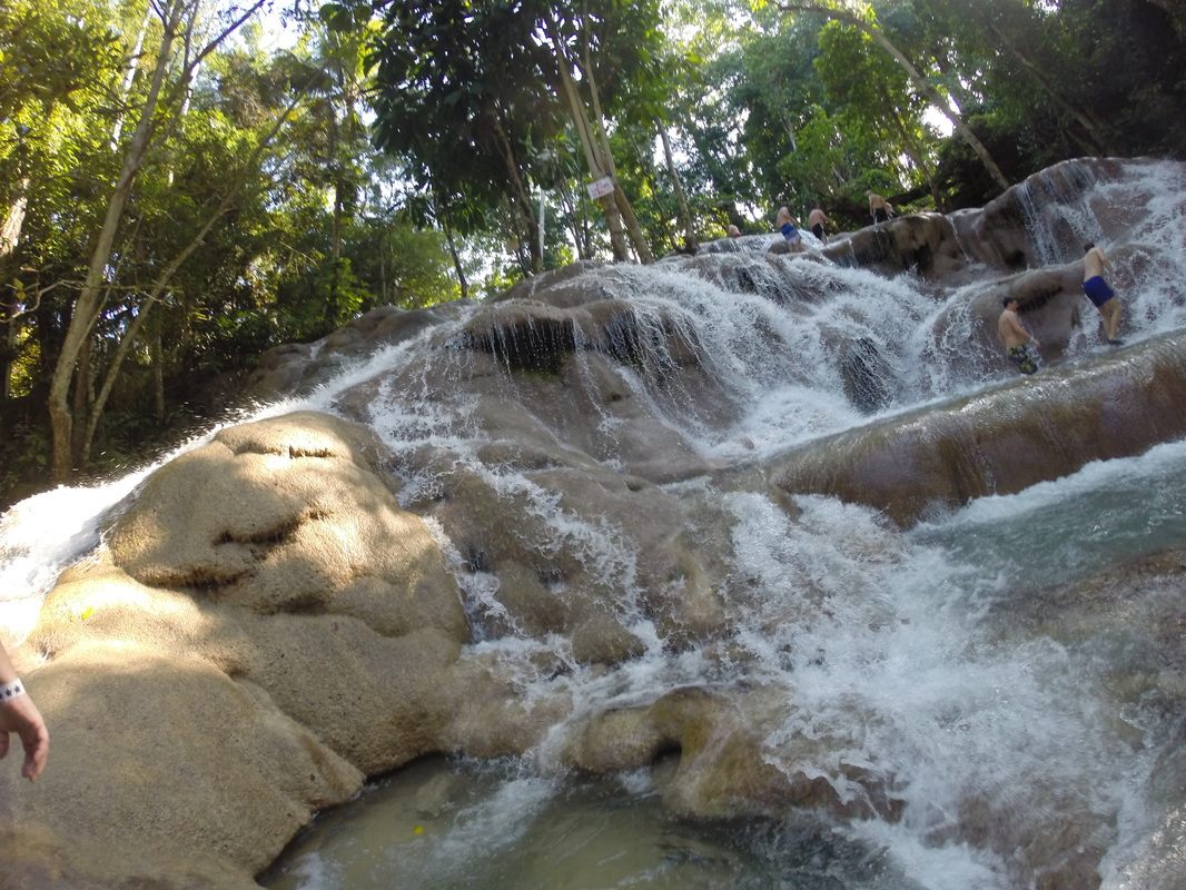 Lush tropical scenery along the Jamaican coastline