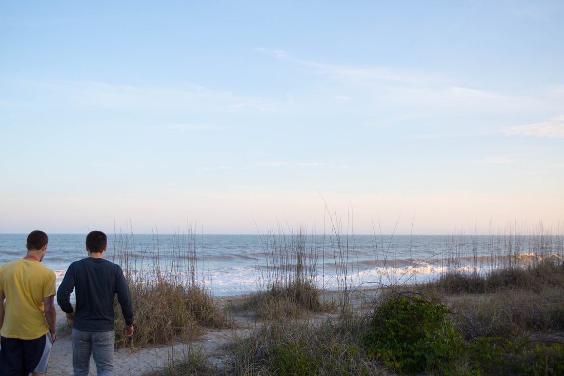 Photo of a tent set up on the beach in Edisto Island, South Carolina