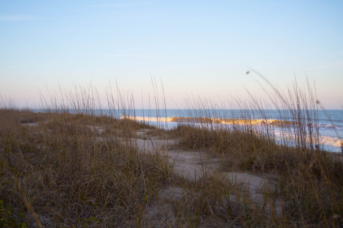 Photo of waves rolling onto the shore in Edisto Island, South Carolina