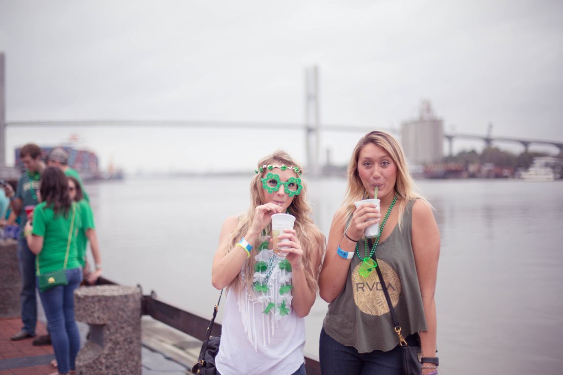 A lively crowd gathered in Savannah for the annual St. Patrick's Day celebration