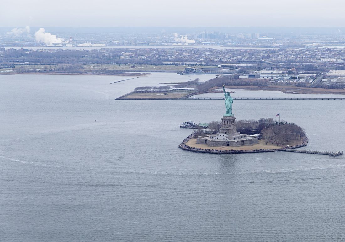 Aerial view of Central Park from a helicopter tour