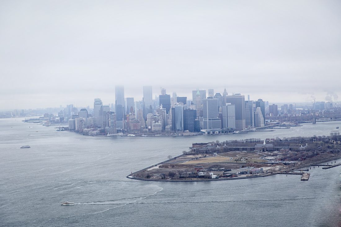 New York City at dusk, seen from the Empire State Building