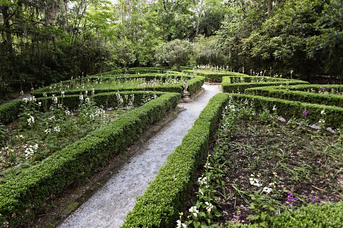 Final view of the romantic gardens at Magnolia Plantation, SC