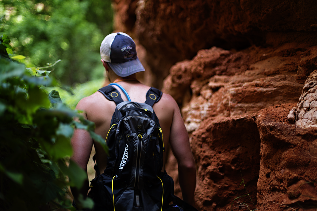 Canyon walls glowing in afternoon light along the Havasupai trail