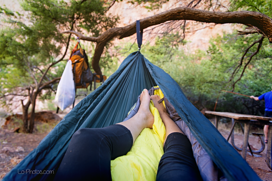 Hikers taking in the view of the falls on a return trip to Havasupai