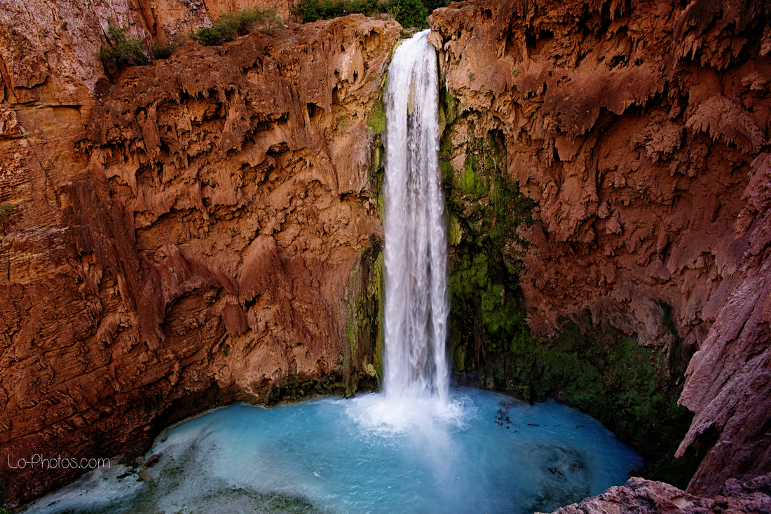 Blue-green pools along Havasu Creek in the Havasupai Indian Reservation