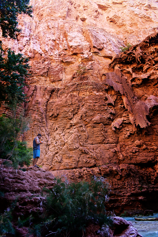 Blue-green pools along Havasu Creek in the Havasupai Indian Reservation