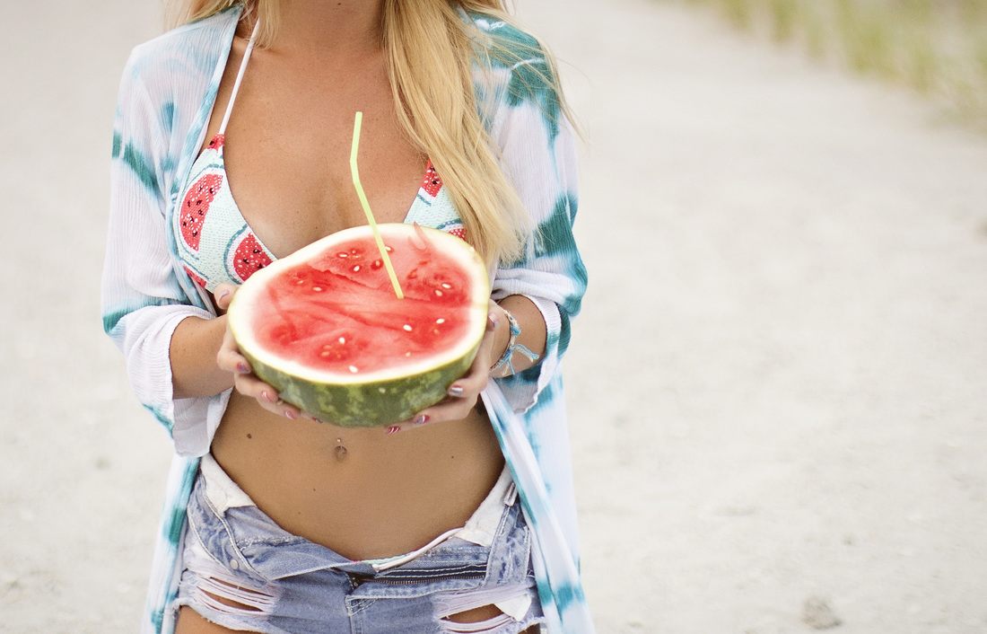 Beach day lifestyle photo capturing warm July sunlight