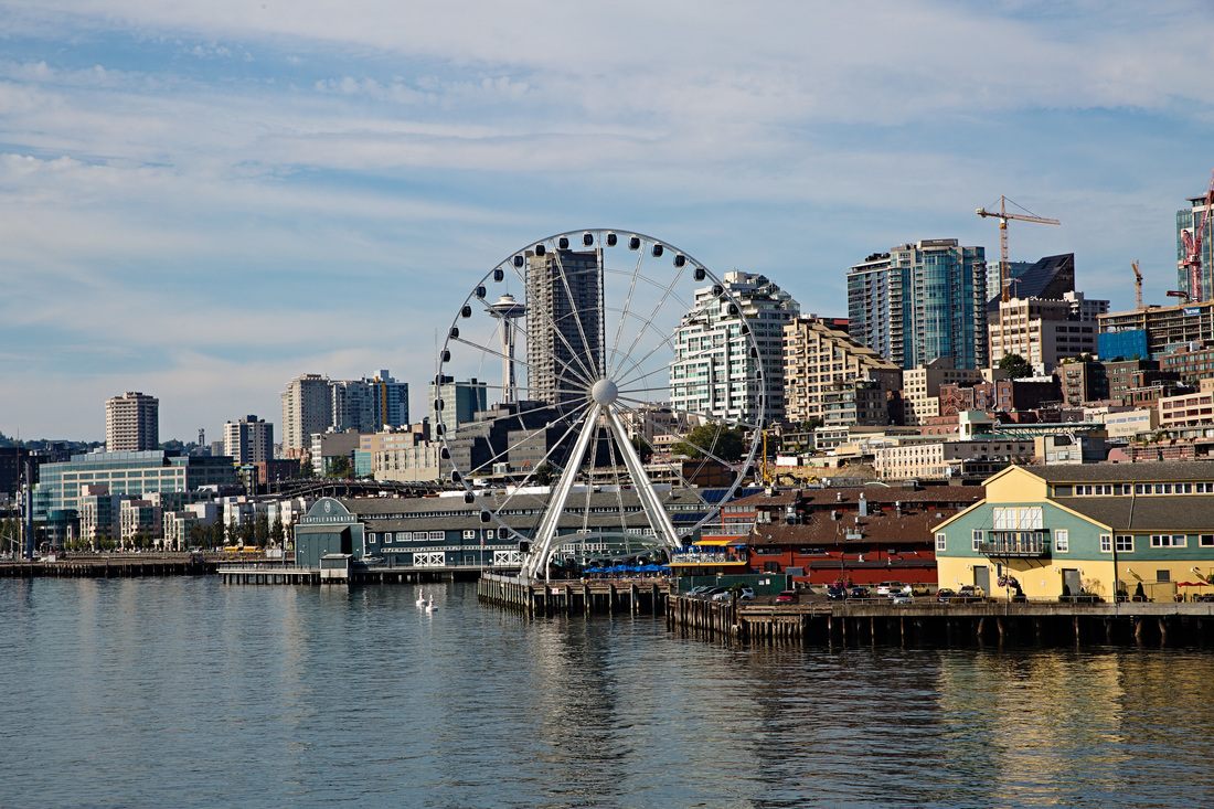 Downtown Seattle skyline with the Space Needle in view