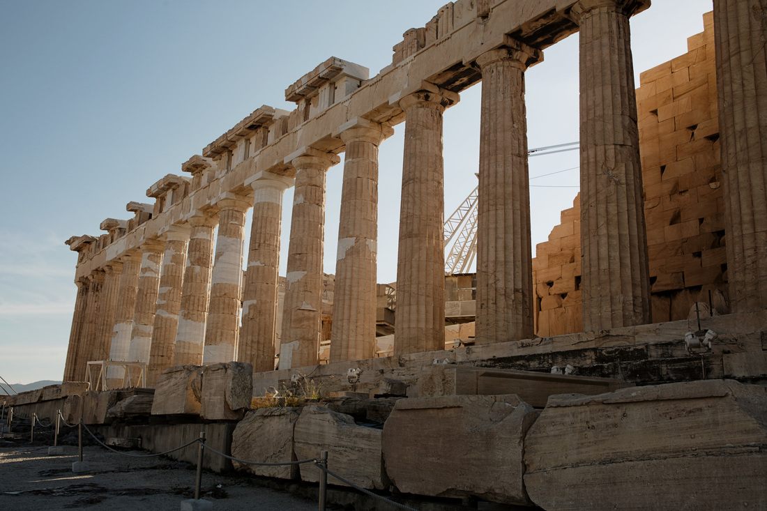 Panoramic view of Athens from the Acropolis at midday