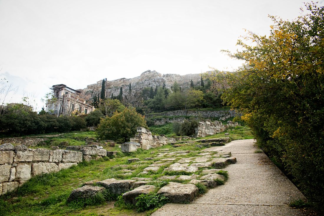 View toward the Temple of Zeus from the National Gardens