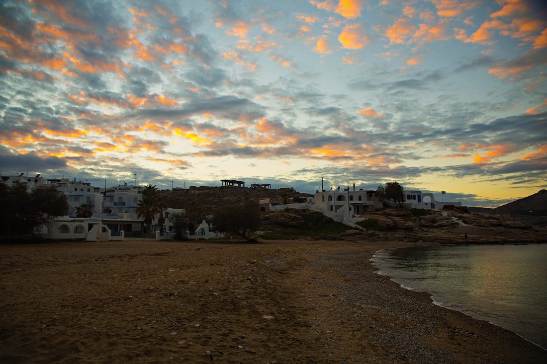 Kittens playing along a whitewashed street in Paros (another frame from the trip)