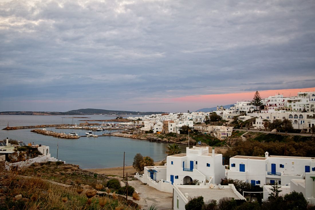 Sunset over the Aegean Sea from a Paros beach (another frame from the trip)