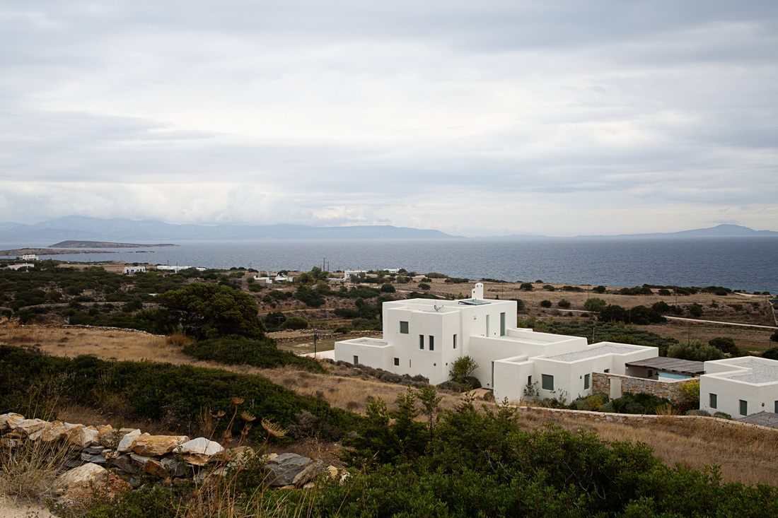 A quiet stone-paved alley in a Paros village (another frame from the trip)