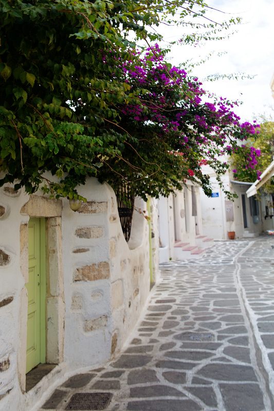 A cliffside chapel overlooking the water in Paros (another frame from the trip)