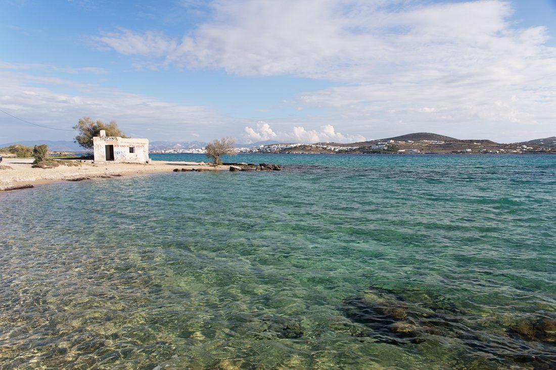 A quiet stone-paved alley in a Paros village (another frame from the trip)
