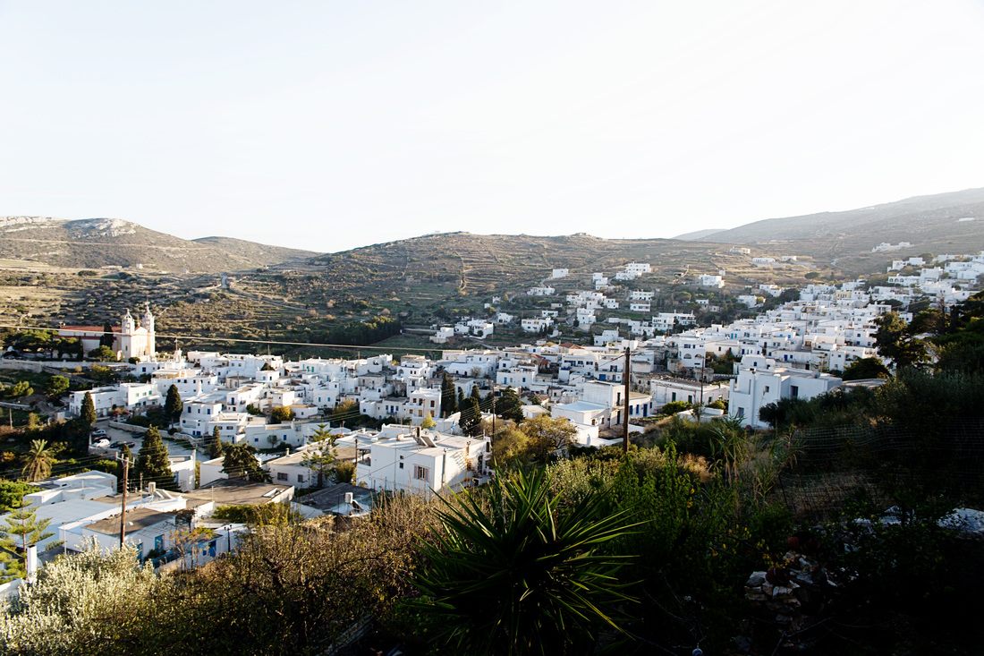 A cliffside chapel overlooking the water in Paros (another frame from the trip)