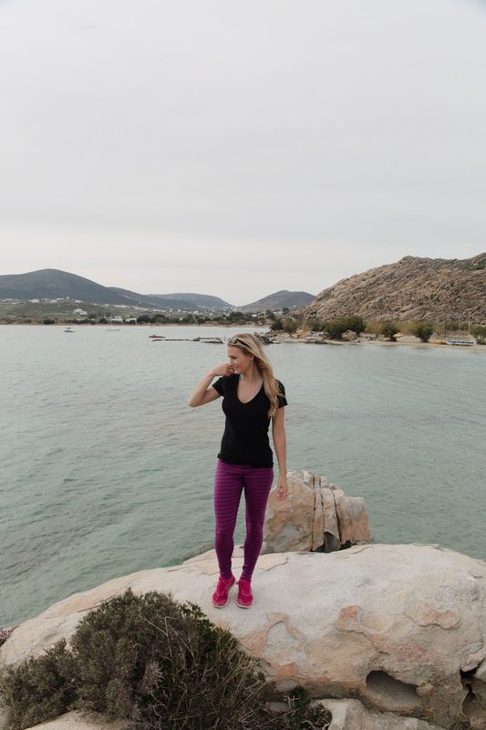 Locals gathered at an outdoor taverna in Paros (another frame from the trip)