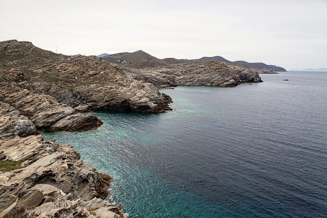 A cliffside chapel overlooking the water in Paros (another frame from the trip)