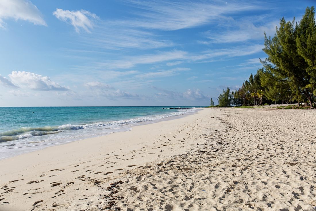 Beach scene in the Bahamas captured on a weekend getaway