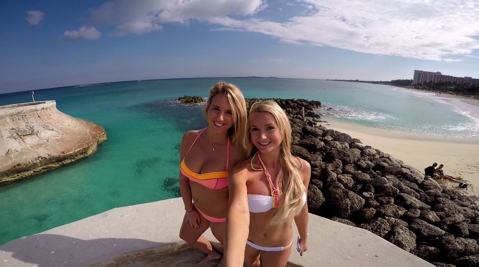 Beach scene in the Bahamas captured on a weekend getaway