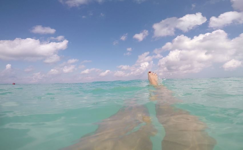 GoPro shot from a Bahamas beach day with friends