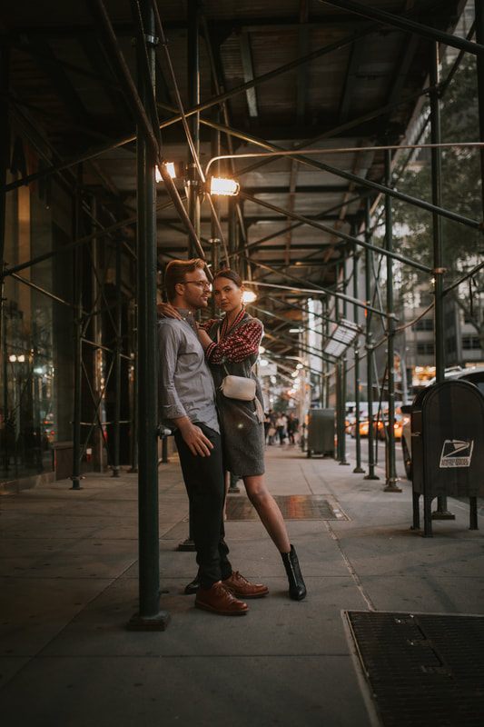Final portrait of Karina and Matt closing out their NYC engagement session