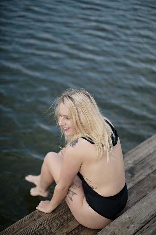 Outdoor boudoir session portrait with natural surroundings