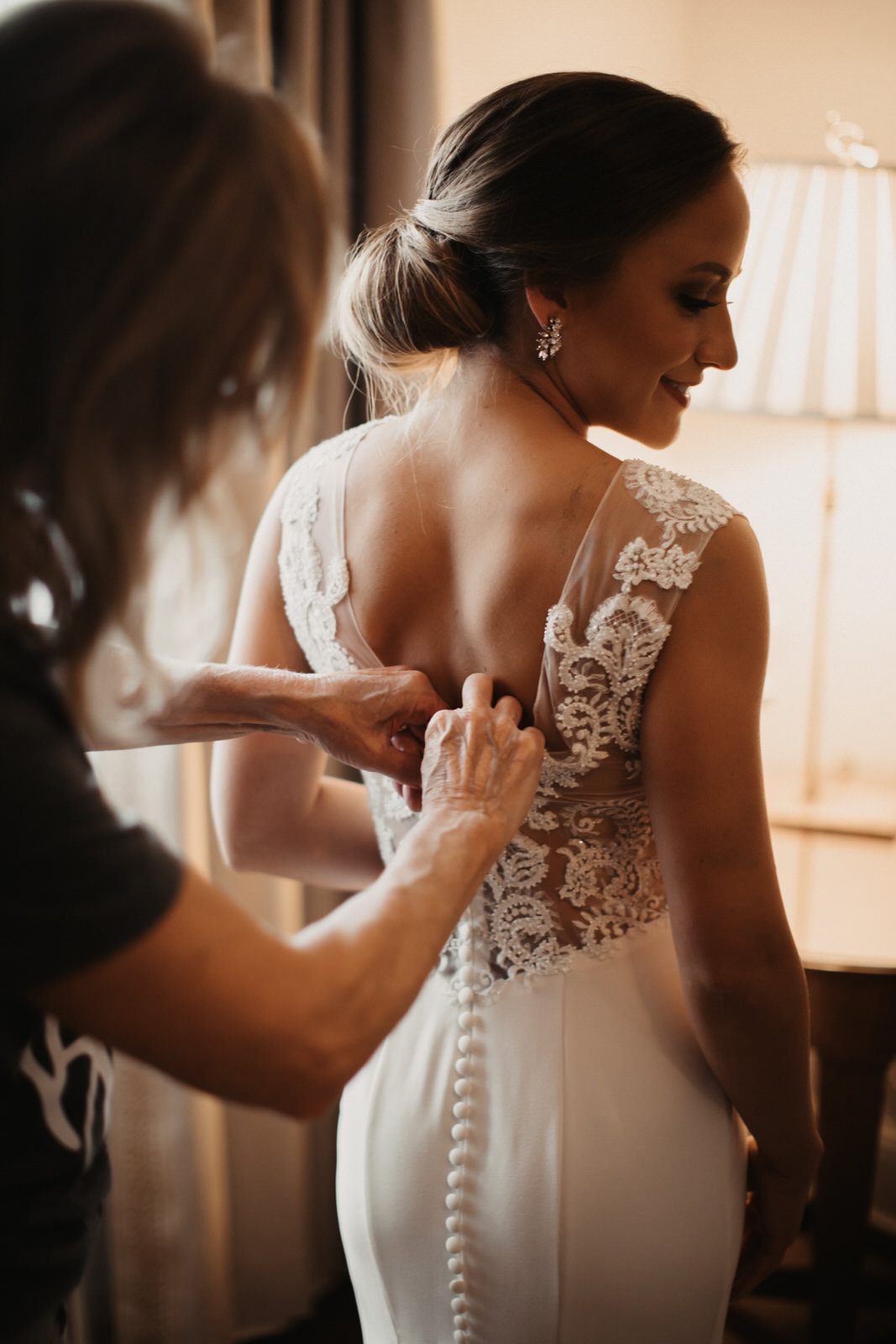 At the Charleston wedding, the bride and groom share their first look at Colonial Lake