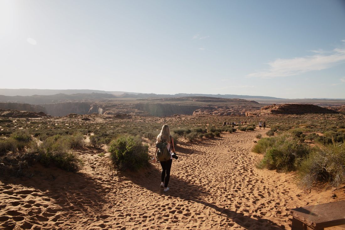 Red rock cliffs overlooking Lake Powell near Page, Arizona