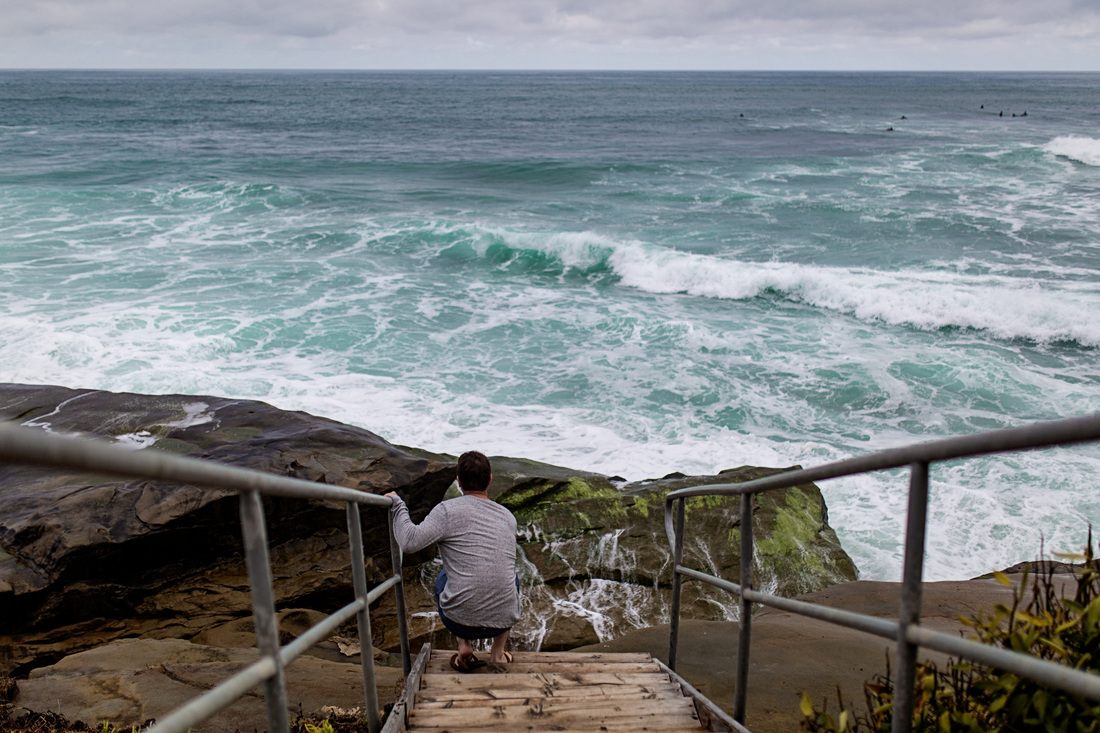 Coastal cliffs and ocean view in La Jolla, San Diego