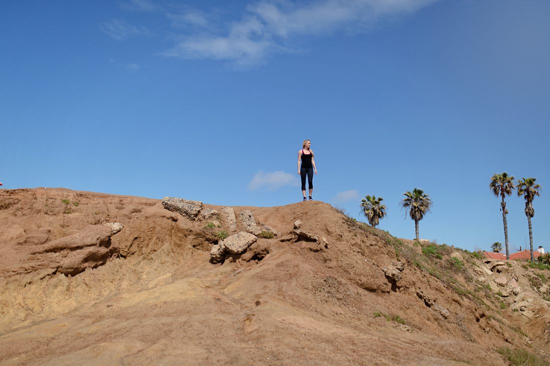 Coastal cliffs and ocean view in La Jolla, San Diego