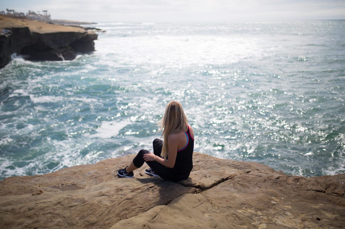 Sea lions resting on the rocks in La Jolla Cove