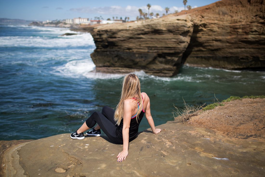 Ocean waves along the San Diego coastline