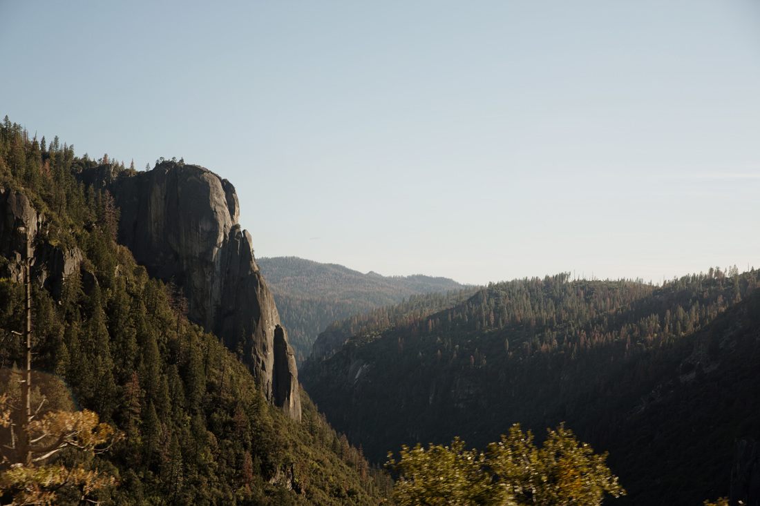 A panoramic view of Yosemite Valley from an overlook