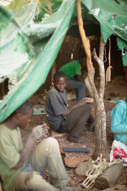 USC classmates visiting Chief Mukuni Village during a Zambia trip
