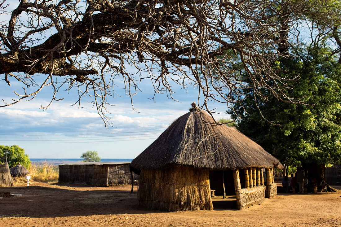 Portrait of a Chief Mukuni Village resident near Livingstone, Zambia