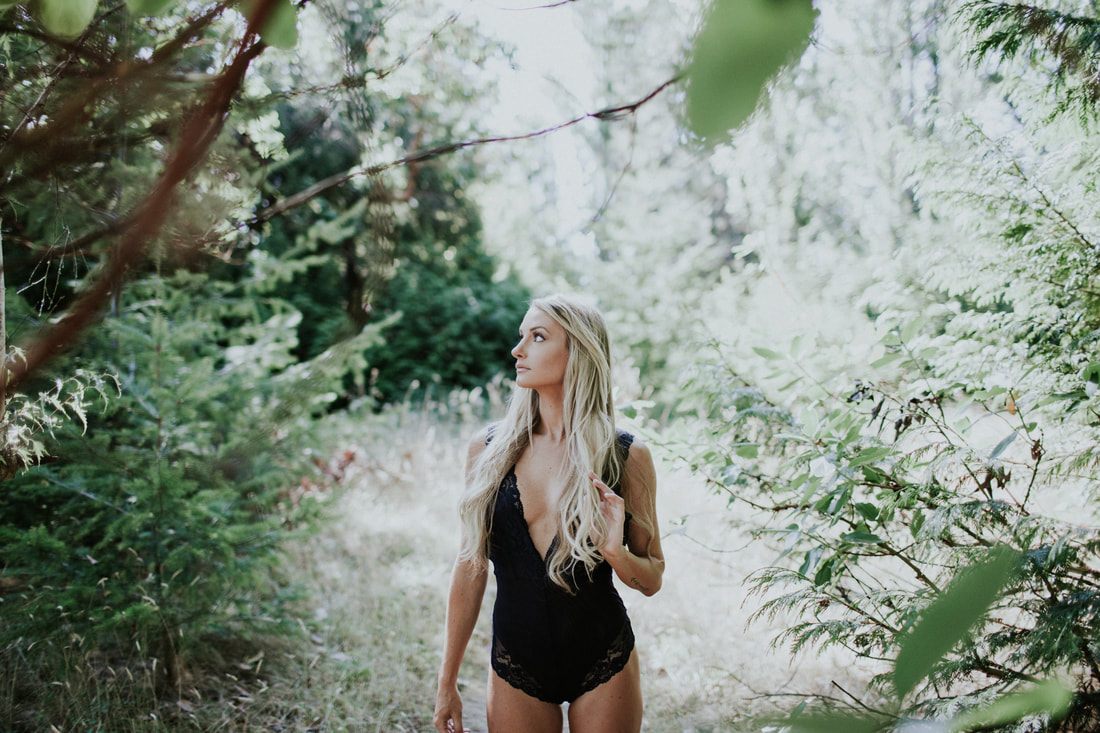 Soft summer light filtering through trees during the Free People shoot