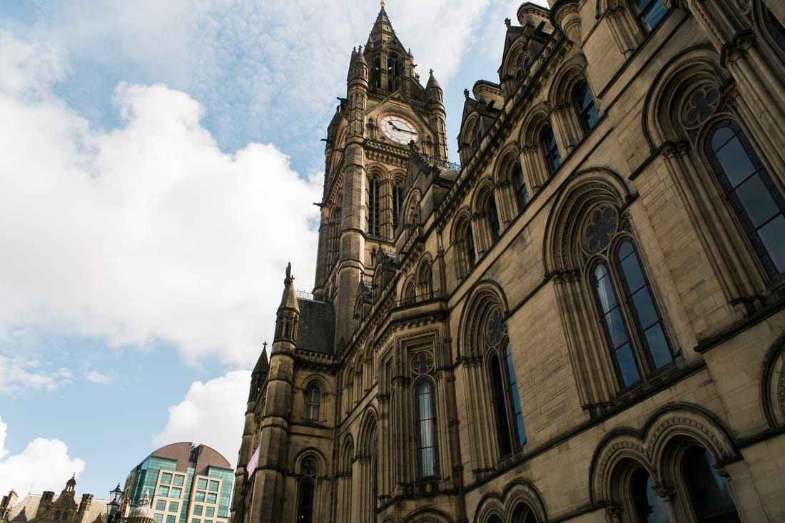 Manchester, England cityscape captured during a short stopover