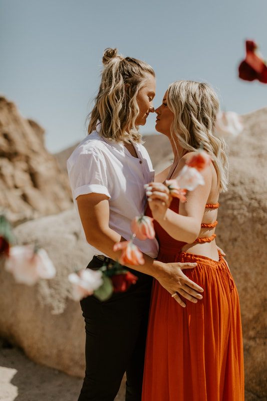 Ciarra and AJ share a quiet, intimate moment in Joshua Tree.