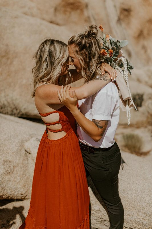 Ciarra and AJ walk together through Joshua Tree National Park.